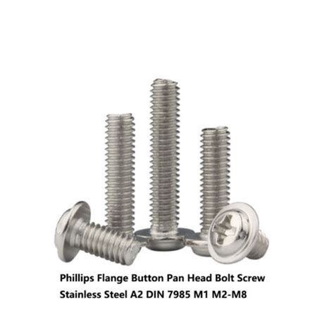 M M M M M Stainless Steel Phillips Flanged Button Pan Head