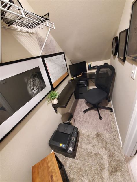 Under The Stairs Small Office Home Office Closet Tiny Home Office