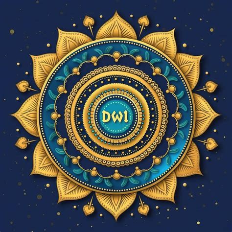 premium photo  yellow  blue circle   word dk