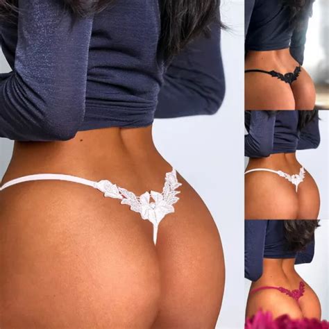 1X DAMEN SPITZE Tanga Höschen Slips Sexy Dessous Reizwäsche G String