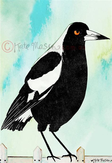 Magpie ART PRINT Australian Birds