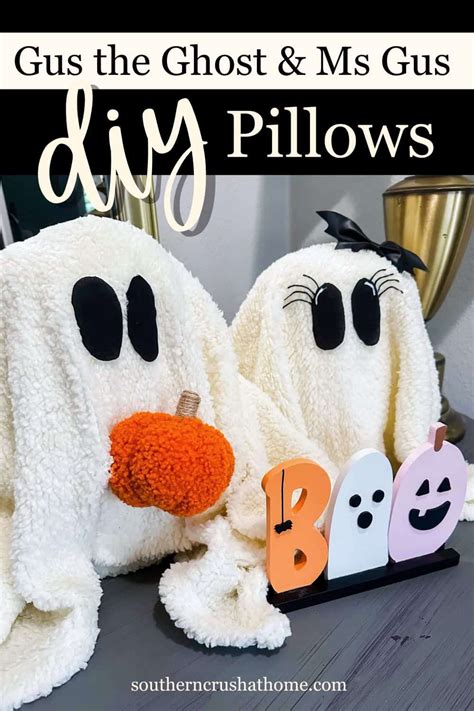 Diy Pottery Barn Gus The Ghost Pillow A No Sew Halloween Craft You’ll Love Southern Crush At Home