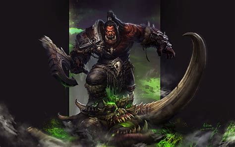 HD wallpaper: Ogre wearing armor digital wallpaper, warcraft, orc ...