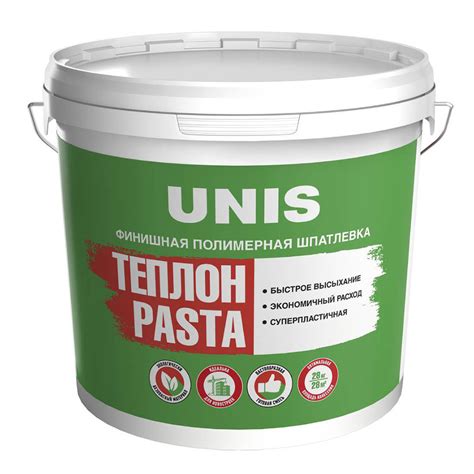 Шпатлевка финишная Unis Теплон Pasta полимерная 28 кг — купить в ...