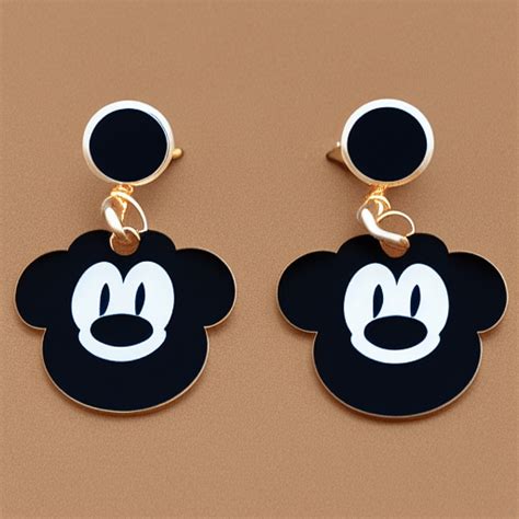 Mickey Mouse Earrings · Creative Fabrica