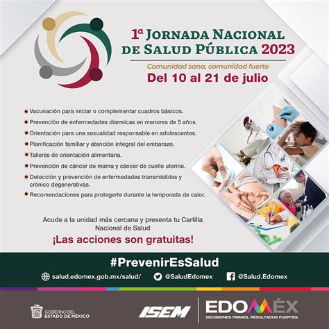 A Jornada Nacional De Salud P Blica Secretar A De Salud