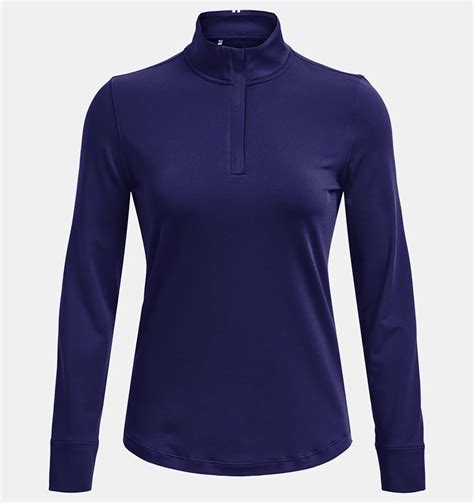 Under Armour Womens Ua Playoff 1 4 Zip Top Sonar Blue Metallic