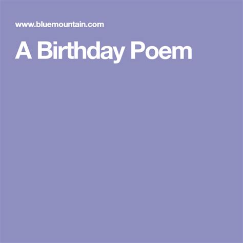 A Birthday Poem | Birthday poems, Poems, Birthday