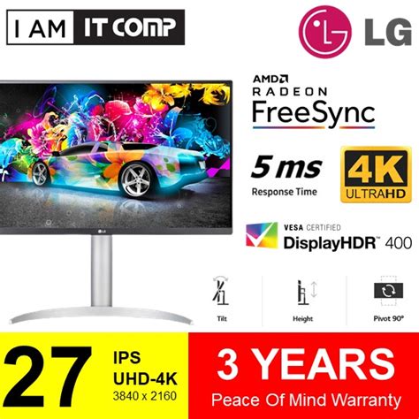 LG 27 Inch 27UP850W 27UP850 W 27UP850N 27UP850N W 4K UHD IPS 60Hz