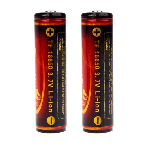 Trustfire 3 7V 3000mAh 18650 Protected Li Ion Battery One Pair