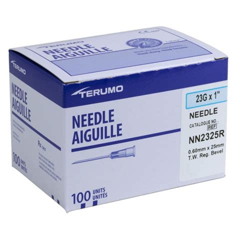 Terumo Needles 23 Gauge 1 Inch Needle 100 EA - CTC Health