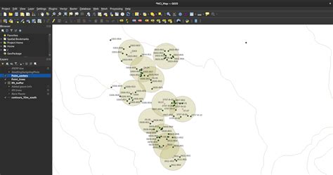 Calculating Distance Between Multiple Points Within Buffer Using QGIS