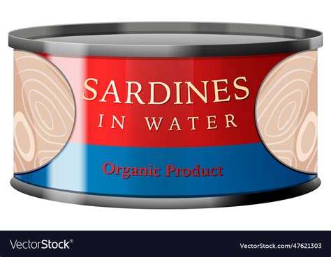 Sardines Fish In Tin Can Royalty Free Vector Image