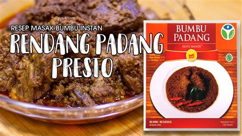 Rendang Padang Presto Simple Bumbu Instan RESTU MANDE YouTube