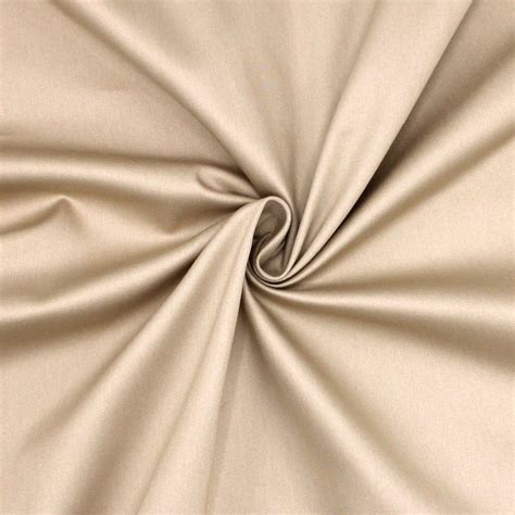 Satin De Coton Stretch Beige