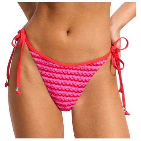 Seafolly Mesh Effect Tie Side Rio Pant Bikini Bottom Damen