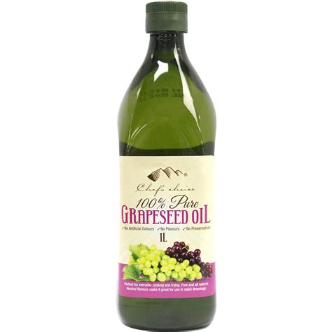 Chef's Choice 100% Pure Grapeseed Oil 1l | Woolworths