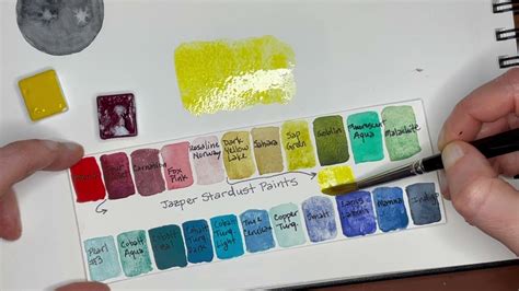 Watercolor Swatching Daniel Smith Jazper Stardust And Blick Youtube