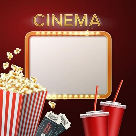 Tabuleta De Cinema Pipoca Ingressos Premium Vector Freepik