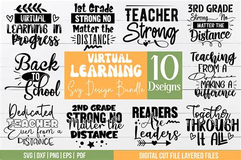 Virtual Learning Svg Design Bundle Graphic By Svgstudiodesignfiles