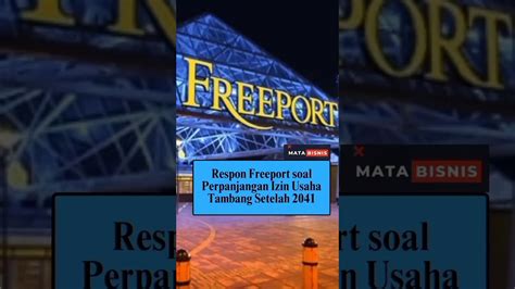 Respon Freeport Soal Perpanjangan Izin Usaha Tambang Setelah 2041