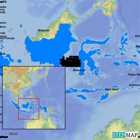 StepMap Indonesia Landkarte für Indonesia