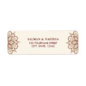 Gold And Burgundy Henna Mehndi Wedding Label Zazzle