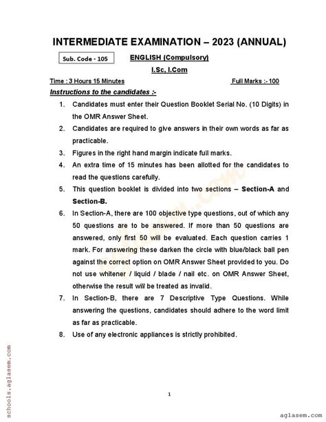 Bihar Board Class English Question Paper Pdf