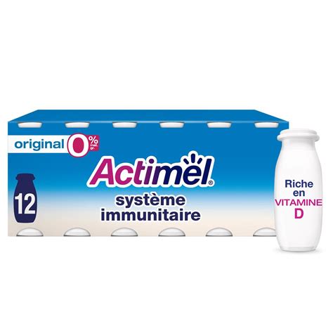 Livraison à domicile Actimel Yaourt à boire nature 0 mg 12x100g