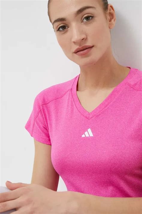 Adidas Performance T Shirt Treningowy Train Essentials Kolor Różowy