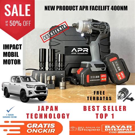 Jual Apr Impact Wrench Cordless Japan Technology Mesin Pembuka Baut Ban