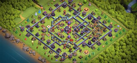 Best Anti Stars Base Th With Link Hybrid Town Hall Level