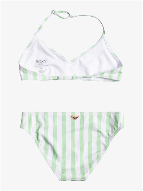 Tropical Time Triangle Two Piece Bikini Set For Girls Roxy