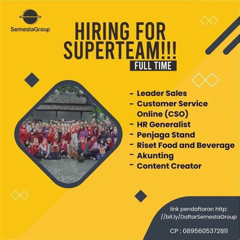 Lowongan Kerja September 2022 Team Semesta Group Di Solo INFO LOKER SOLO