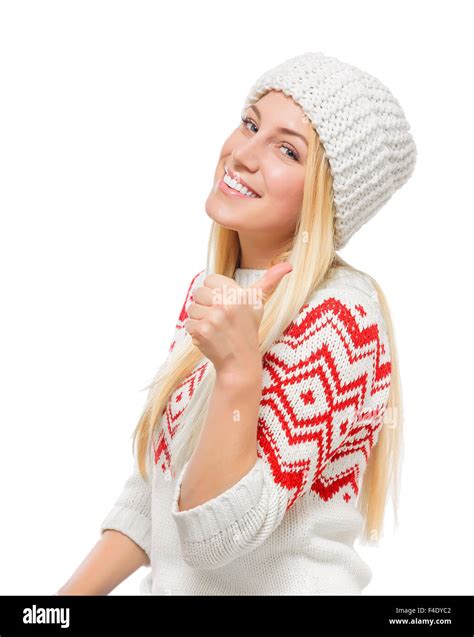 Beautiful Blonde In Winter Clothes Stock Photo Alamy