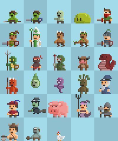 working on Enemy and Player Sprites. Which one is your favorite?… | Pixel art characters, Pixel ...