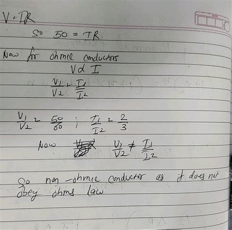 Explain Ohmic And Non Ohmic Devices With Examples 1 The Current