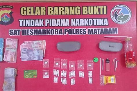 Satuan Narkoba Polres Mataram Ringkus Pelaku Satu Ibu Rumah Tangga