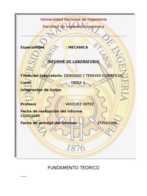 PDF Laboratorio De Fisica II Densidad Y Tension Superficial 1