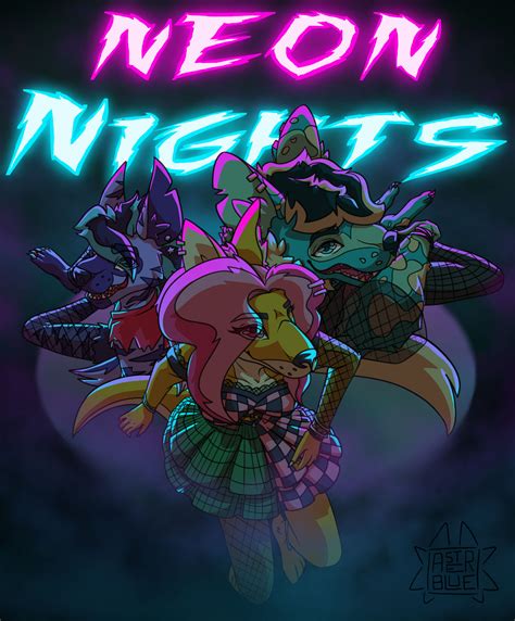 Neon Nights Poster by AsterBlueArt on DeviantArt