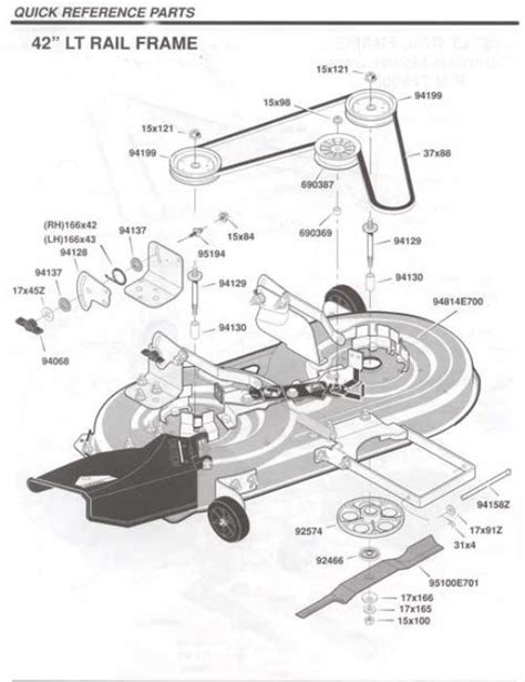 Murray Lawn Mower 42 Deck Parts