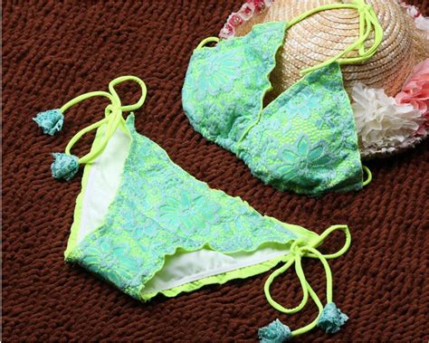 Sexy Lace Bikini Swimsuit Split Vg51403mn On Luulla