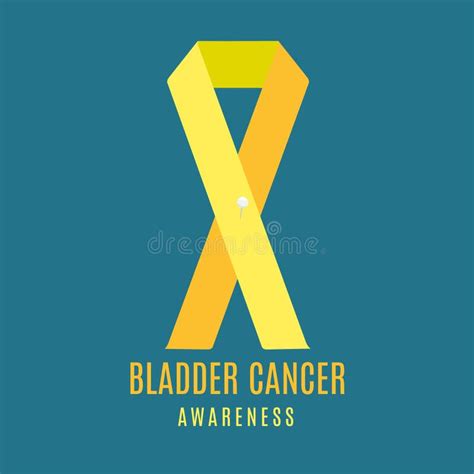 Bladder Cancer Ribbon with a Pin Stock Vector - Illustration of medical ...