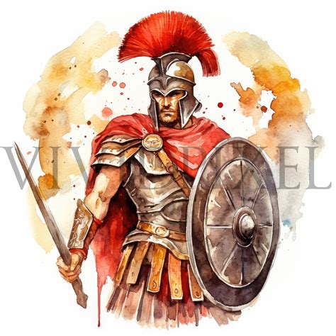 40 PNG Watercolor Soldiers Ancient Rome Clipart, Ancient Rome Army Png ...