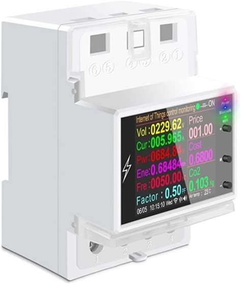 monitor de energía AT4PW 100A Tuya WIFI DIN Rail Smart Control remoto