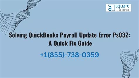 Ppt Solving Quickbooks Error Ps Expert Tips For Payroll Update