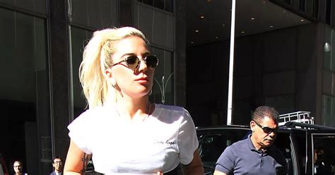 Lady Gaga Flashes Toned Figure In Tiny Hot Pants And Crop Top As New