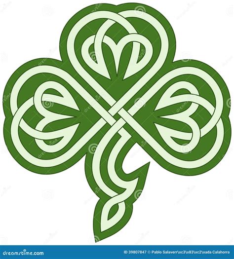 Celtic clover stock vector. Image of green, painting - 39807847