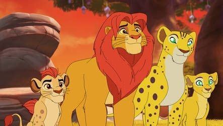 Kion And Fuli With Their Cubs Lion King Fan Art