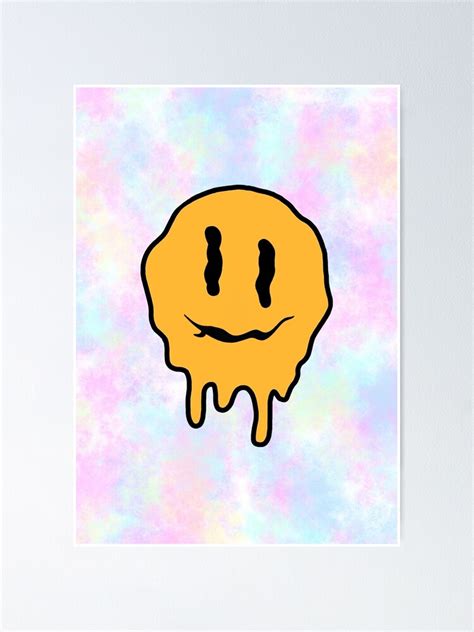 DRiPPY SMILEY FACE TIE DYE The Summer Surf Club Poster For Sale By